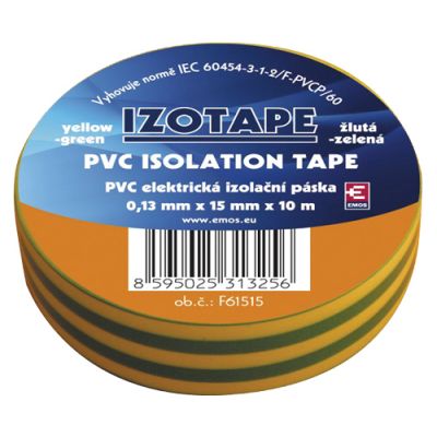 Páska izolačná PVC 15/10m zelenožltá EMOS
