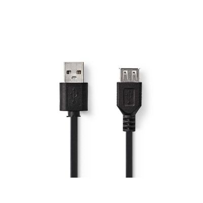 Kábel 1x USB 2.0 A konektor - 1x USB 2.0 A zdierka 2m NEDIS