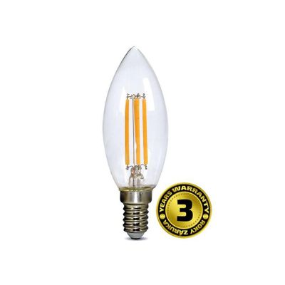 Žiarovka Filament LED E14 4W C37 biela teplá SOLIGHT WZ401A