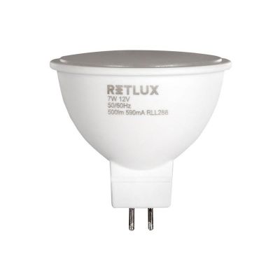 Žiarovka LED GU5,3 7W SPOT biela teplá RETLUX RLL 288