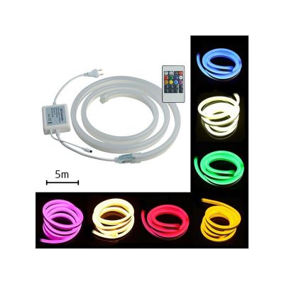LED neon flexi hadice 230V, 5050, 60LED/m 14,4W/m RGB (5m+RGB kontroler