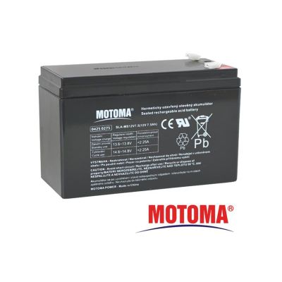Batéria olovená 12V 7.5Ah MOTOMA (konektor 4,75 mm)