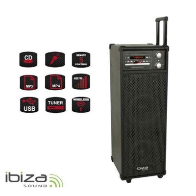 Řečnický systém s karaoke IBIZA PORT8CD-VHF prenosný
