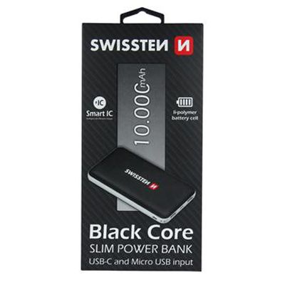 PowerBank SWISSTEN BLACK CORE SLIM 10000mAh
