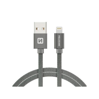 Kábel SWISSTEN USB/Lightning MFi 1,2m sivý