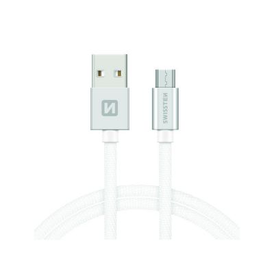 Kábel SWISSTEN USB/Micro USB 1,2m strieborný