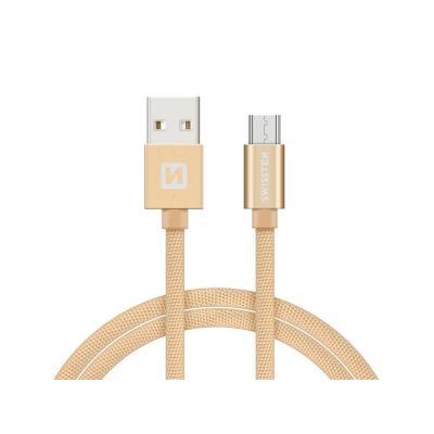Kábel SWISSTEN USB/Micro USB 1,2m zlatý