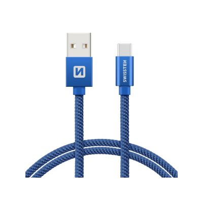 Kábel SWISSTEN USB/USB-C 1,2m modrý