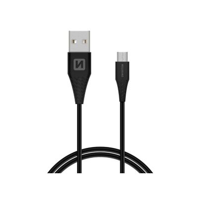 Kábel SWISSTEN USB/Micro USB 1,5m čierny (dlhšia konektor 9mm)